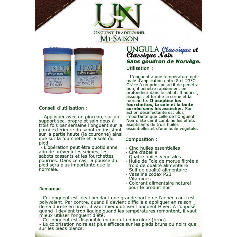 UNGULA NATURALIS ONGUENT MI-SAISON NOIR